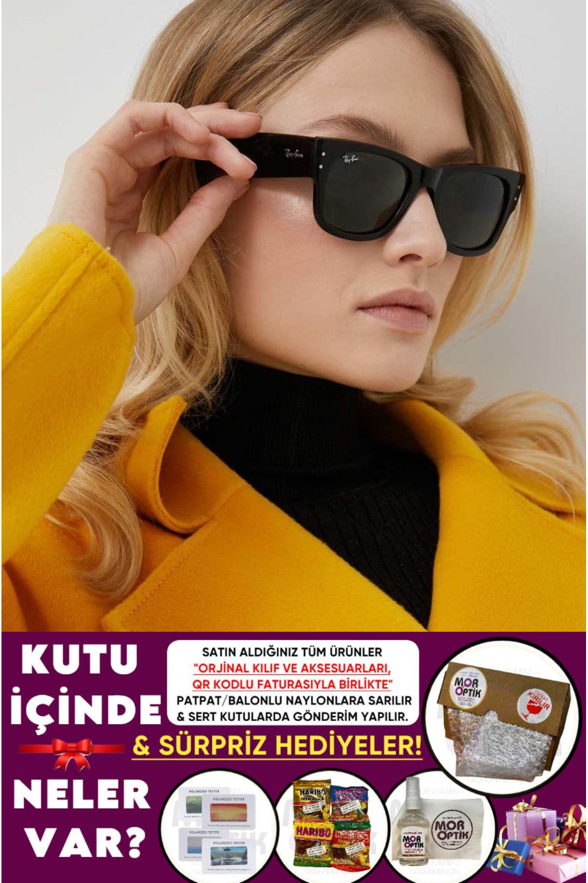 عینک آفتابی مشکی مردانه و زنانه MEGA WAYFARER Ray-Ban
