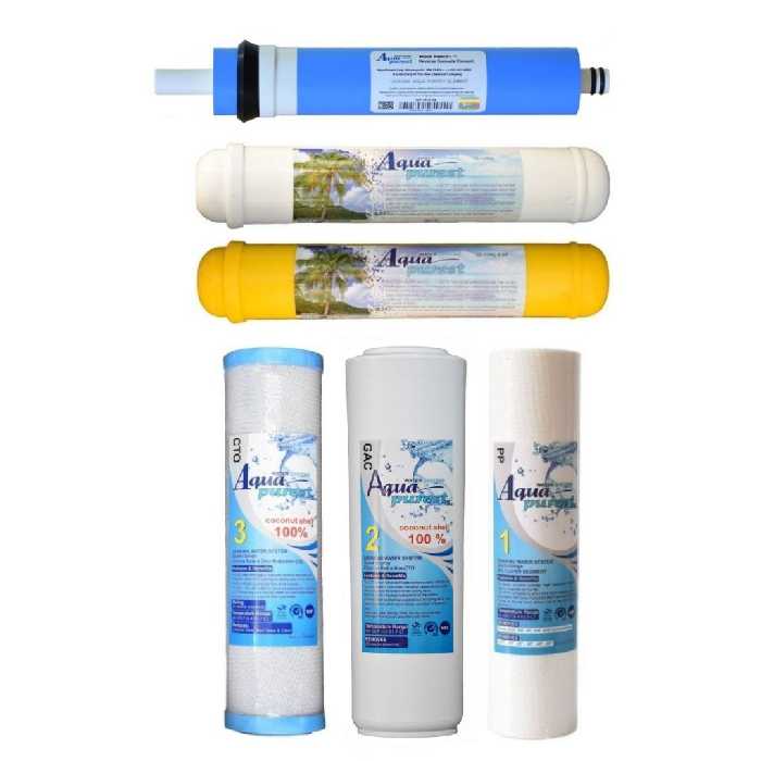 فیلتر دستگاه تصفیه آب آکوا پیورست مدل SW 6066 NEW مجموعه 5 عددی به همراه فیلتر تصفیه آب مدل ممبران