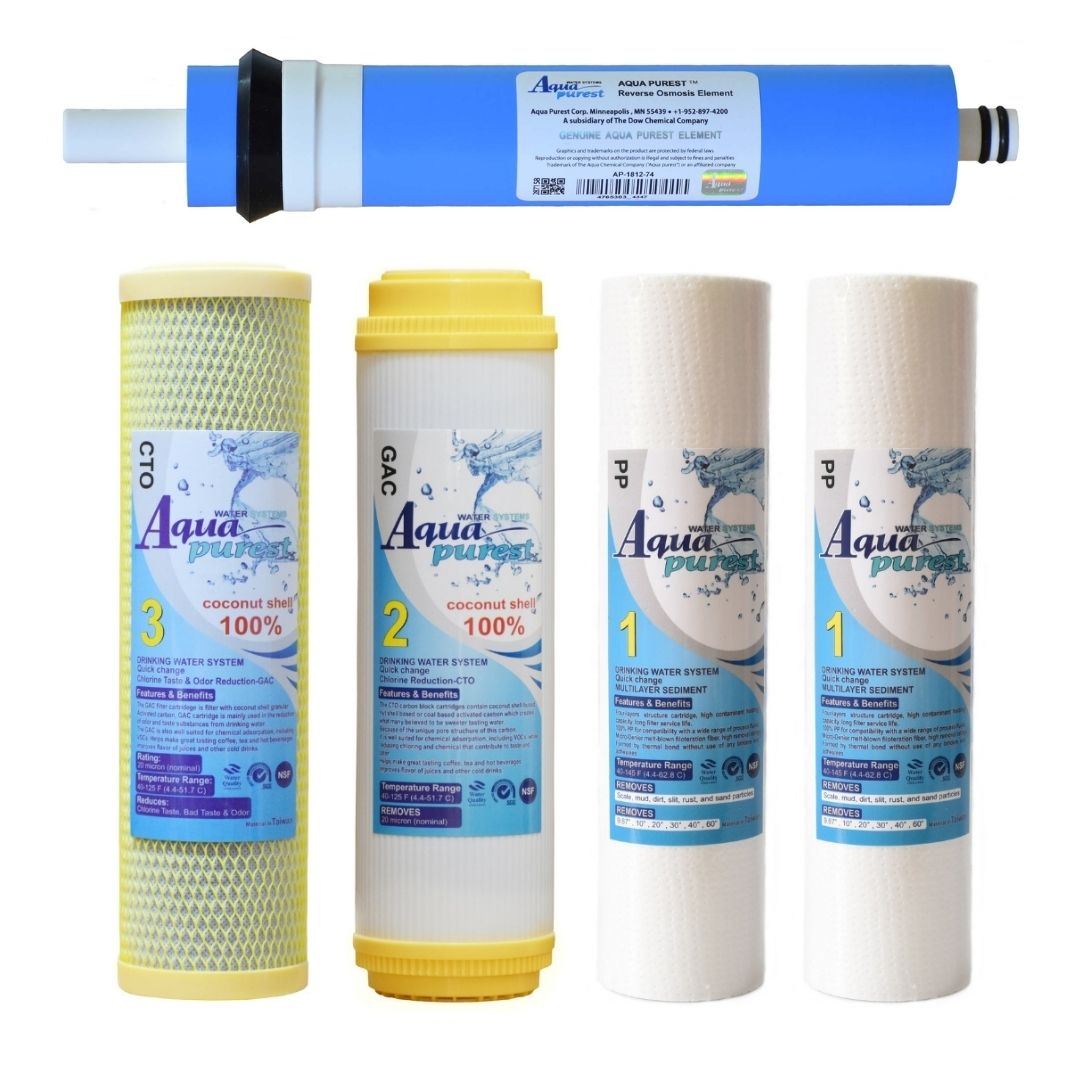 فیلتر دستگاه تصفیه آب آکوا پیورست مدل GOLDEN- NEW TW05 مجموعه 5 عددی