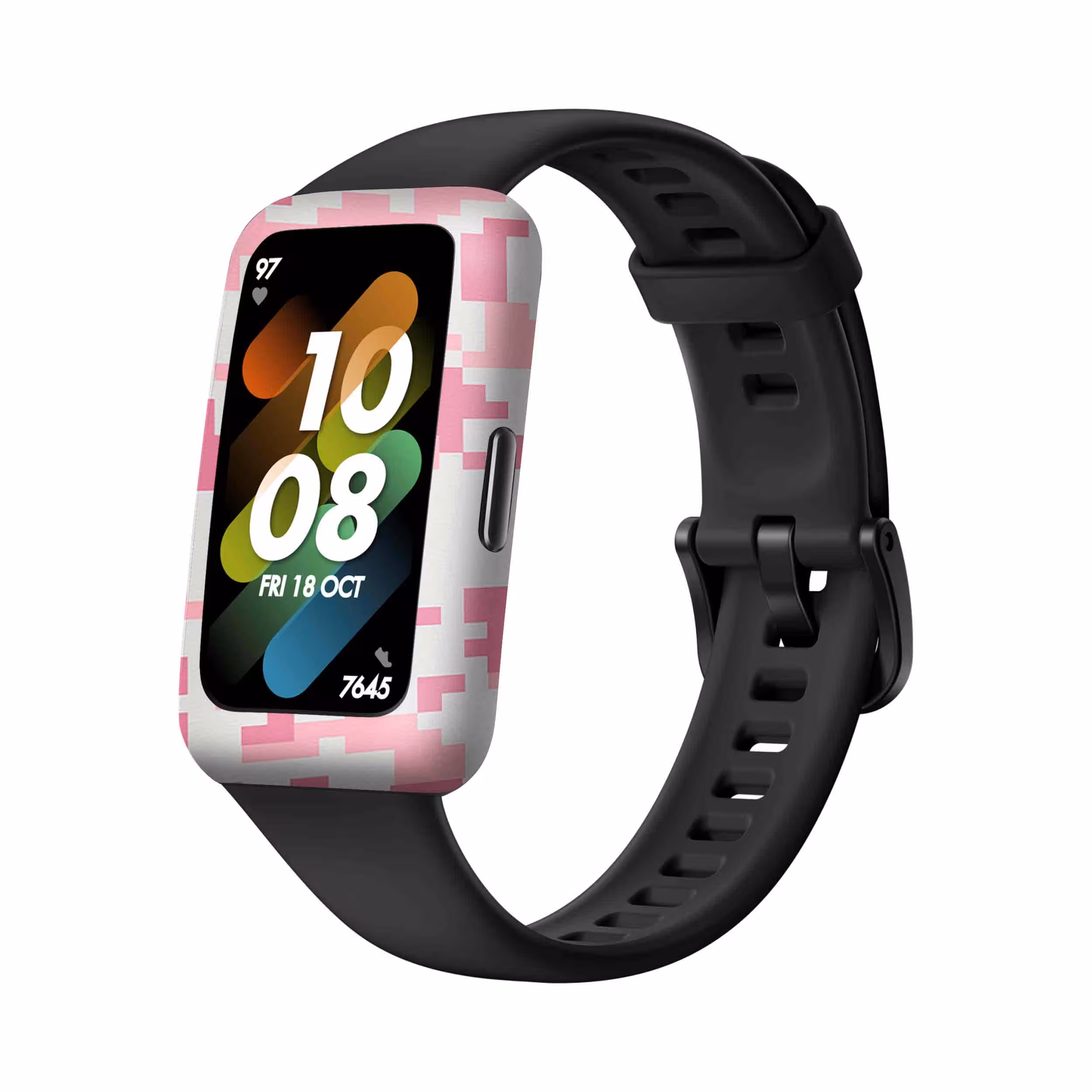 برچسب ماهوت طرح Army_Pink_Pixel مناسب برای ساعت هوشمند هوآوی Band 7