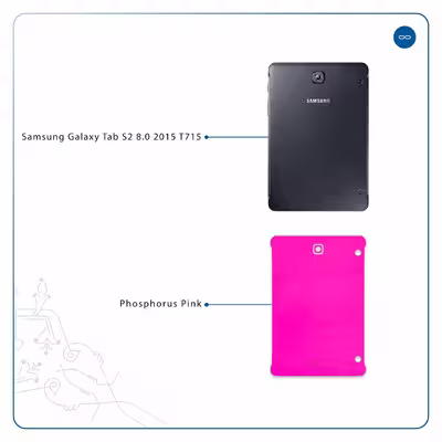 برچسب پوششی ماهوت مدل Phosphorus-Pink مناسب برای تبلت سامسونگ Galaxy Tab S2 8.0 2015 T715