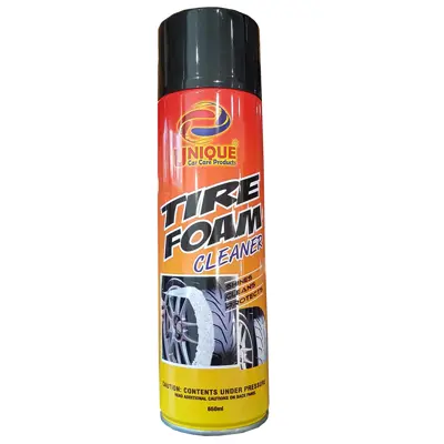 محلول تمیز کننده لاستیک خودرو یونیک مدل lsufoam حجم 650 میلی لیتر