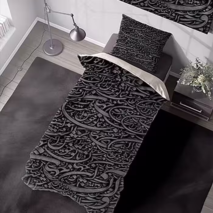 روتختی خطاطی طوسی مشکی SM-13601