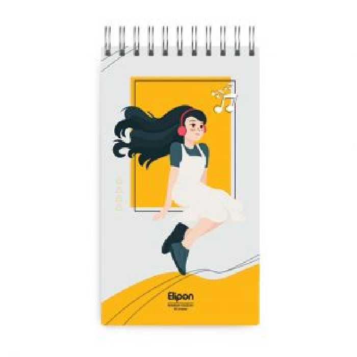 دفتر یادداشت 80 برگ جلد نرم الیپون طرح فانتزی کد 264