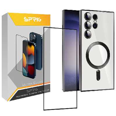 کاور اسپریگ مدل Magsafe-FU مناسب برای گوشی موبایل سامسونگ Galaxy S23 Ultra به همراه محافظ صفحه نمایش