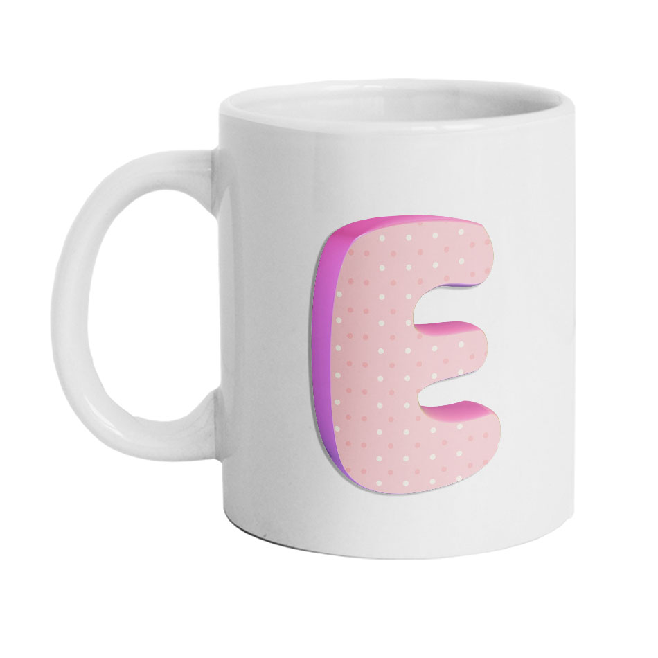 ماگ دارلی طرح حرف E مدل MG2524