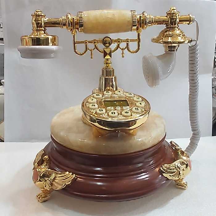 گوشی تلفن پایه سنگ با آیدی کالر وآیفون  وکیفیت عالی