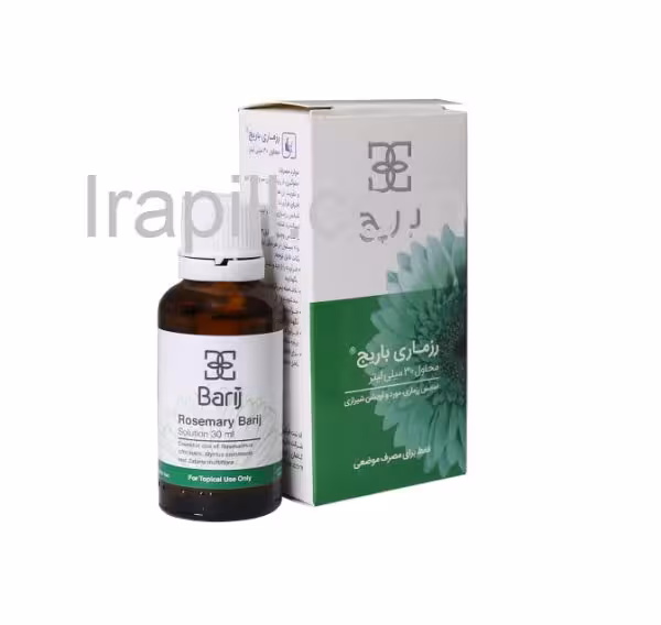 محلول تقویت مو و ابرو رزماری باریج اسانس 30 میلی لیتر