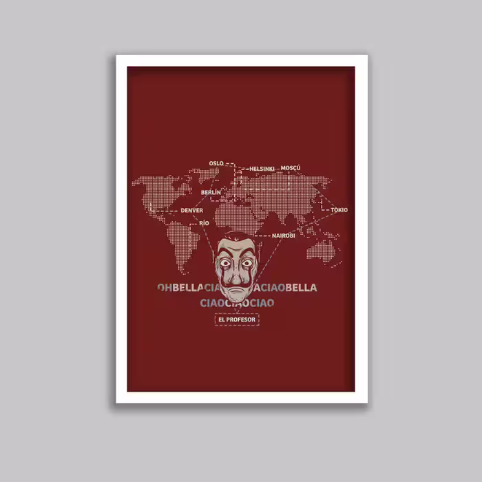تابلو مدل سریال خانه کاغذی Money Heist کد LA-G10650