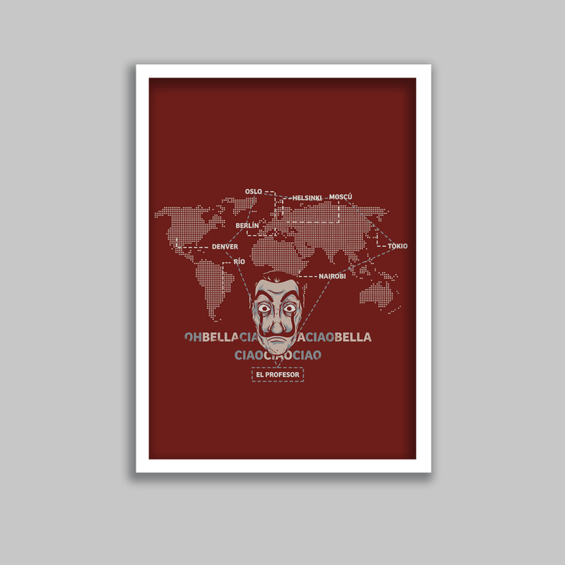 تابلو مدل سریال خانه کاغذی Money Heist کد LA-G10650