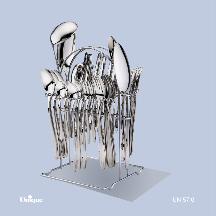 ست 52 پارچه قاشق و چنگال استیل یونیک کد محصول: UN-5711