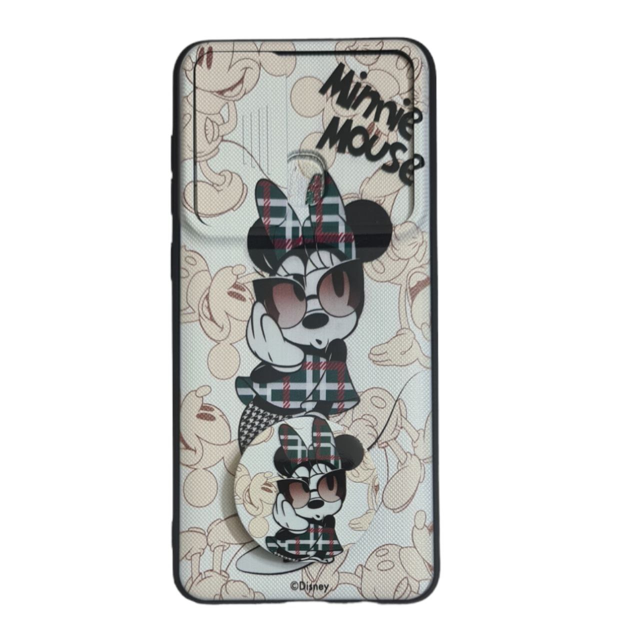 کاور طرح مینی موس کد 267 مناسب برای گوشی موبایل سامسونگ Galaxy A21S به همراه پاپ سوکت