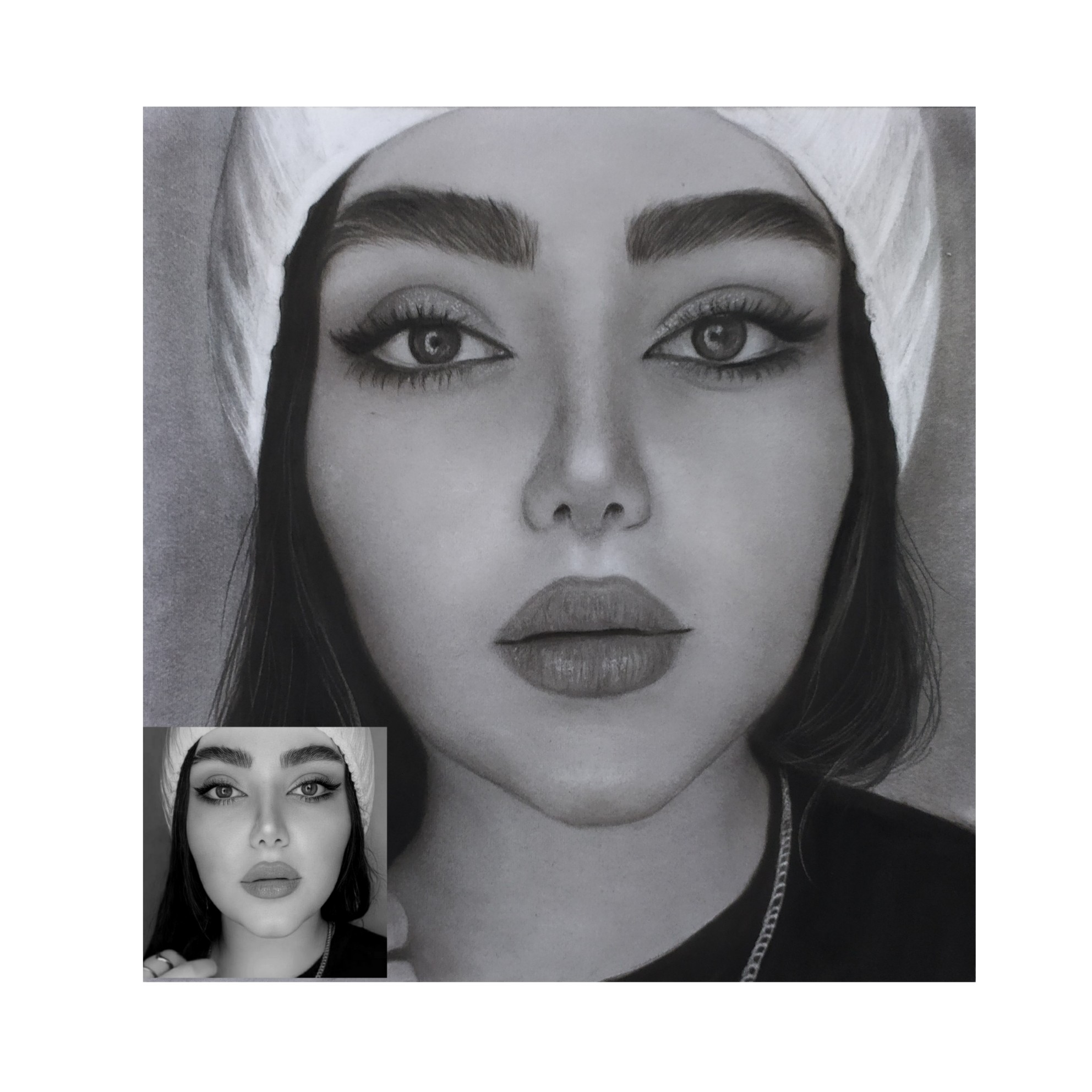 طراحی چهره،  نقاشی چهره سایز a3 (هزینه ارسال بر عهده مشتری میباشد)