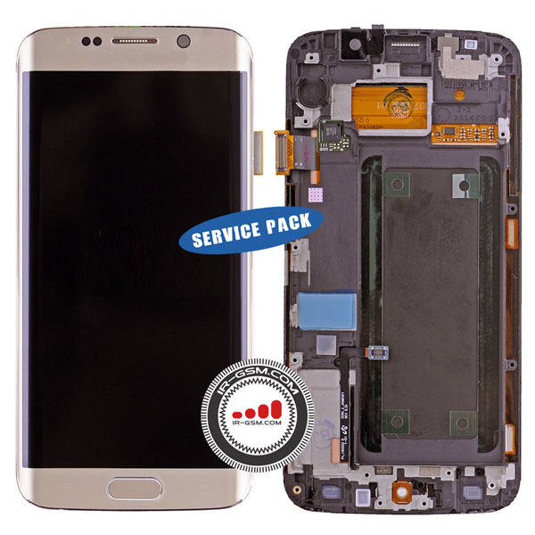 ﻿تاچ ال سی دی سرویس پک طلایی سامسونگ LCD FRAME SAMSUNG G925 S6 EDGE