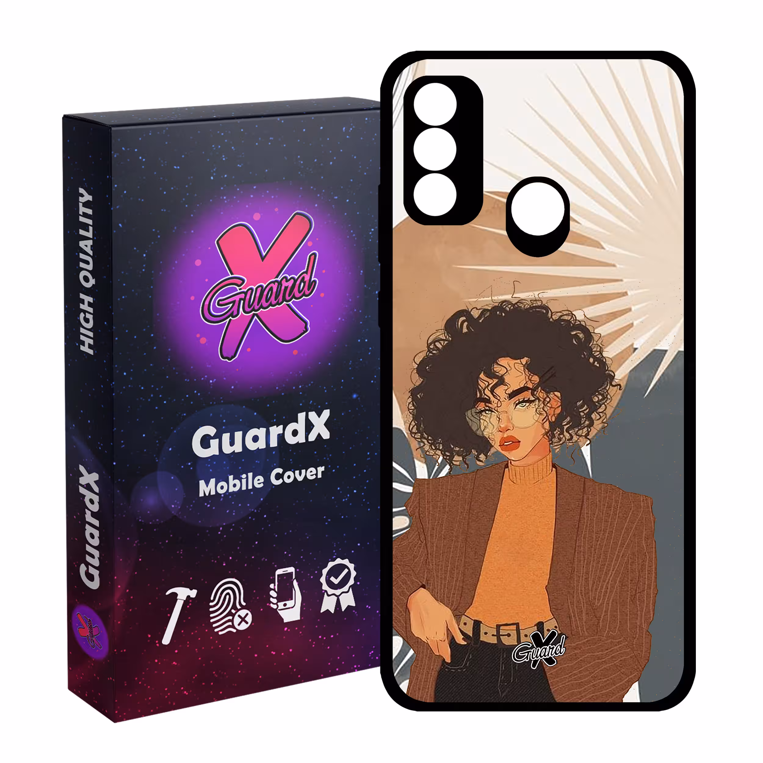 کاور گارد ایکس طرح Girl مدل Glass10369 مناسب برای گوشی موبایل هوآوی P Smart 2020