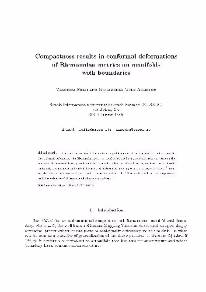 خرید و دانلود نسخه کامل کتاب Compactness results in conformal deformations of Riemannian metrics on manifolds with boundaries