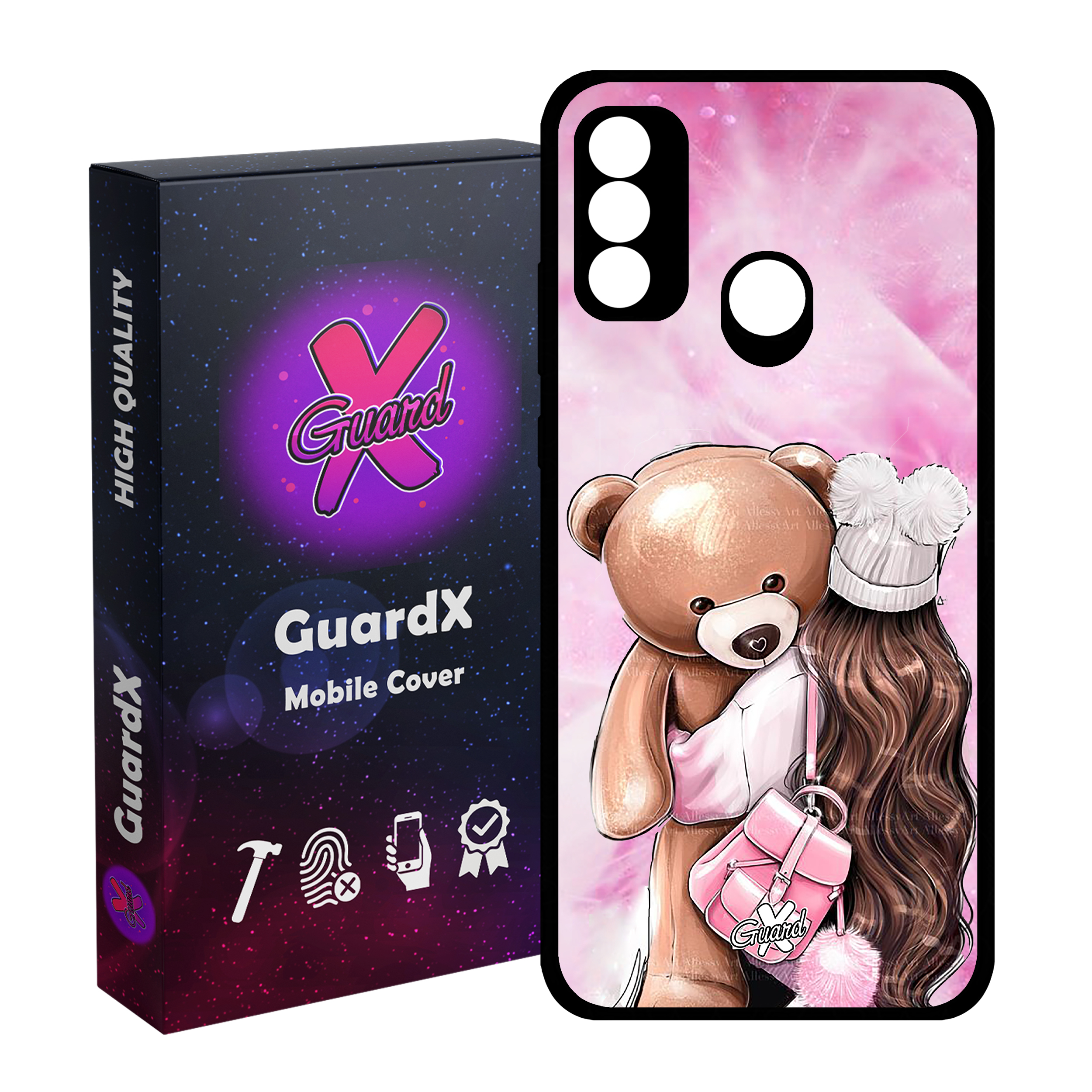 کاور گارد ایکس طرح Girl مدل Glass10088 مناسب برای گوشی موبایل هوآوی P Smart 2020