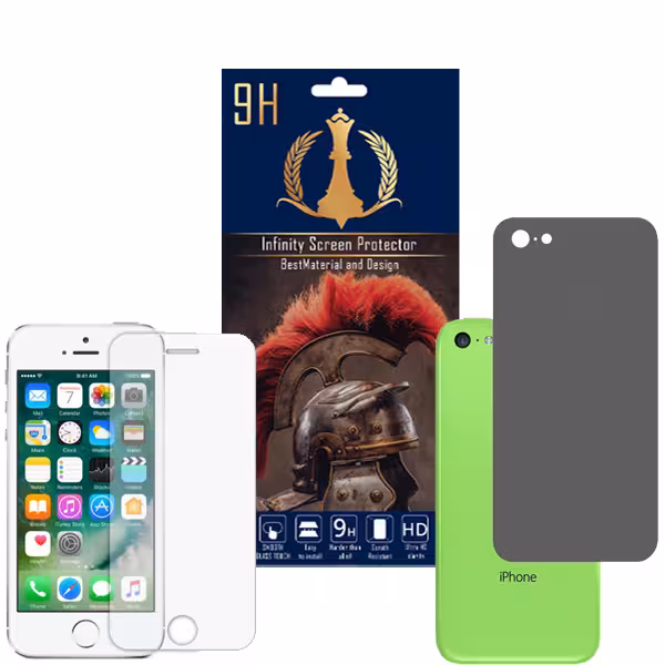 برچسب پوششی اینفینیتی مدل PR MAX مناسب برای گوشی موبایل اپل iPhone 5C به همراه محافظ صفحه نمایش
