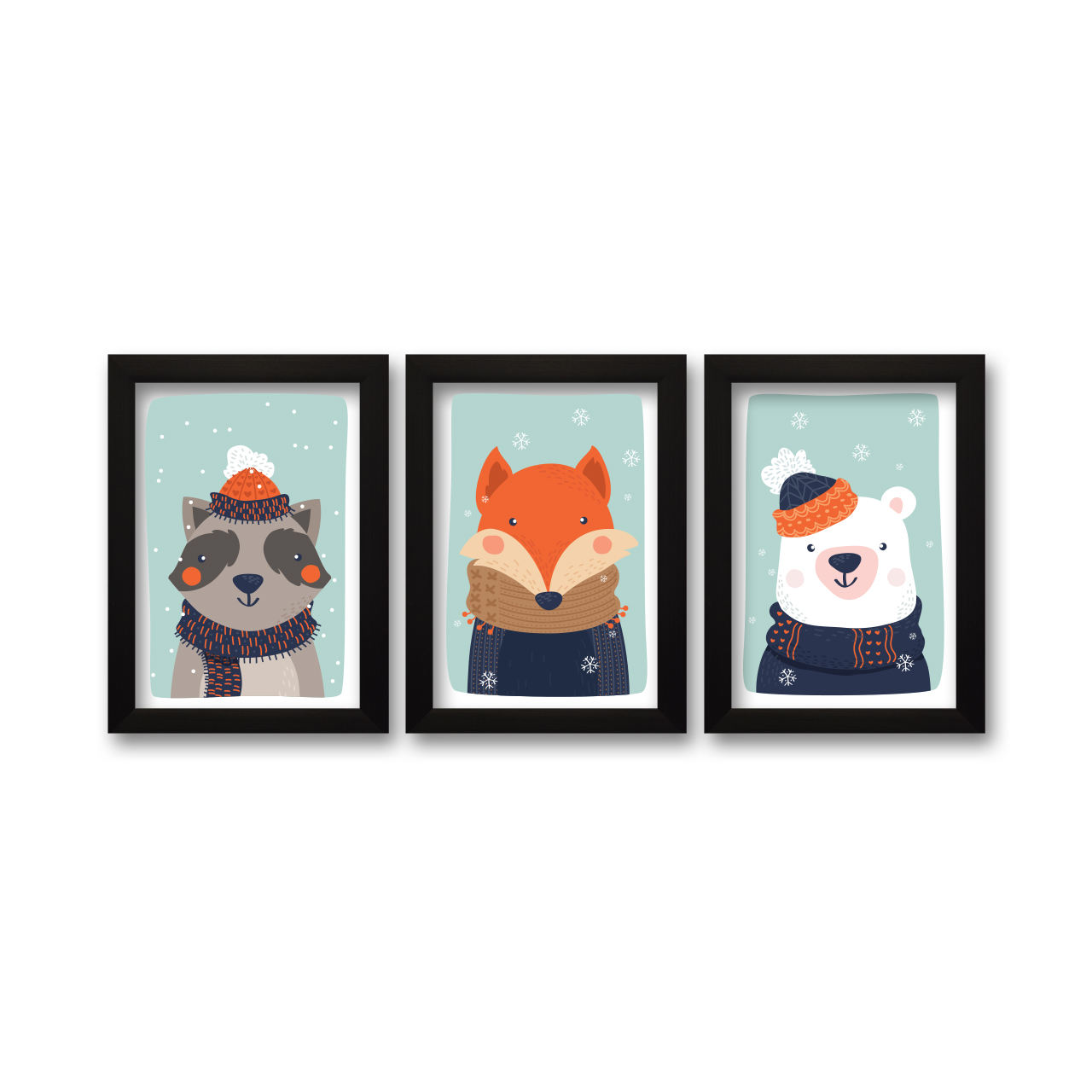 تابلو 3 تکه هیلما گالری کد HAP1426 BLACK