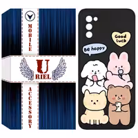 کاور یوریل مدل KSH کد 14 طرح هپی مناسب برای گوشی موبایل سامسونگ Galaxy A02S