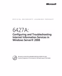 خرید و دانلود نسخه کامل کتاب Microsoft 6427A: Configuring and Troubleshooting Internet Information Services in Windows Server 2008