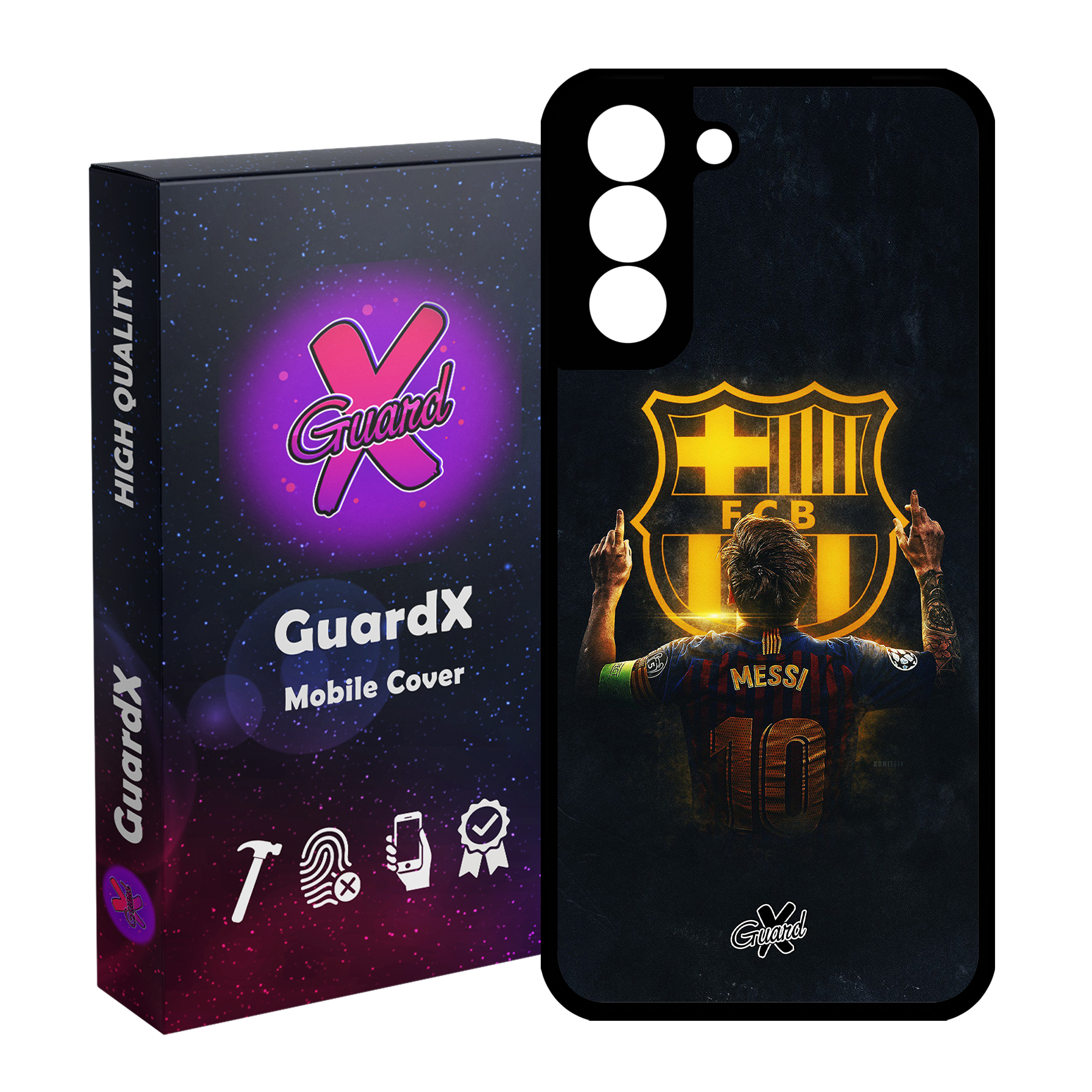 کاور گارد ایکس طرح Messi مدل Glass10196 مناسب برای گوشی موبایل سامسونگ Galaxy S21