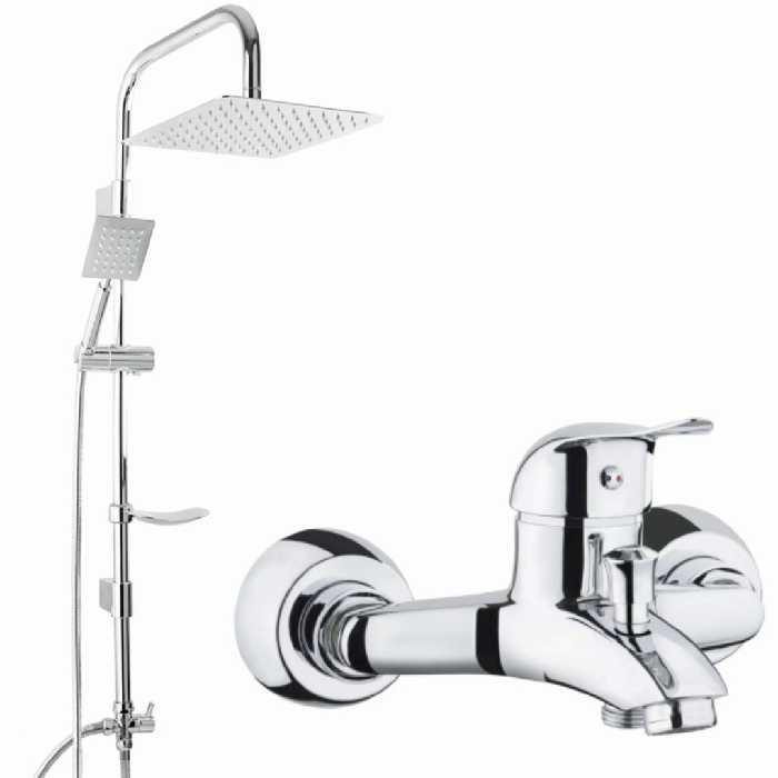 شیر حمام شایگان مدل تتراس رویال به همراه علم دوش حمام 