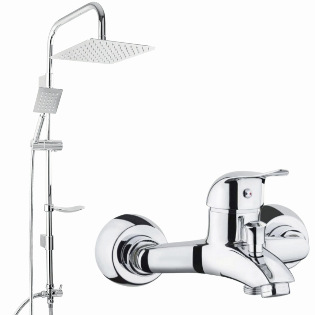 شیر حمام شایگان مدل تتراس رویال به همراه علم دوش حمام 