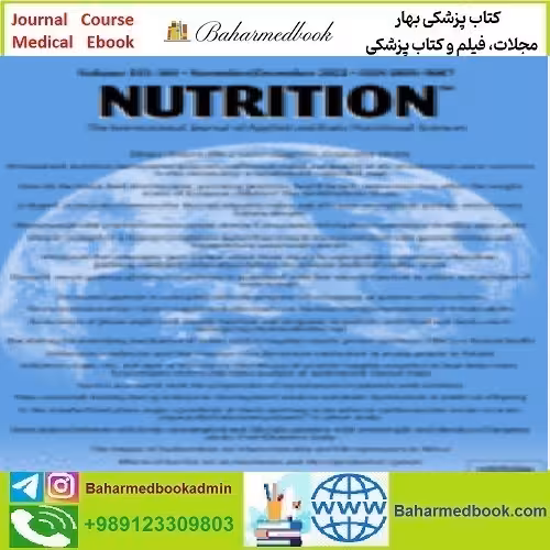 Nutrition Volume 93 to 104 2022 TRUE PDF price 4€ - کتاب پزشکی بهار