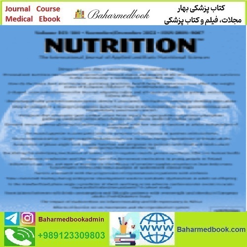 Nutrition Volume 93 to 104 2022 TRUE PDF price 4€ - کتاب پزشکی بهار