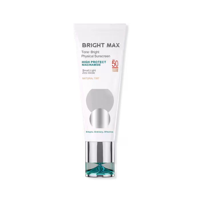 کرم ضد آفتاب فیزیکال SPF50 رنگی (نچرال)برایت مکس