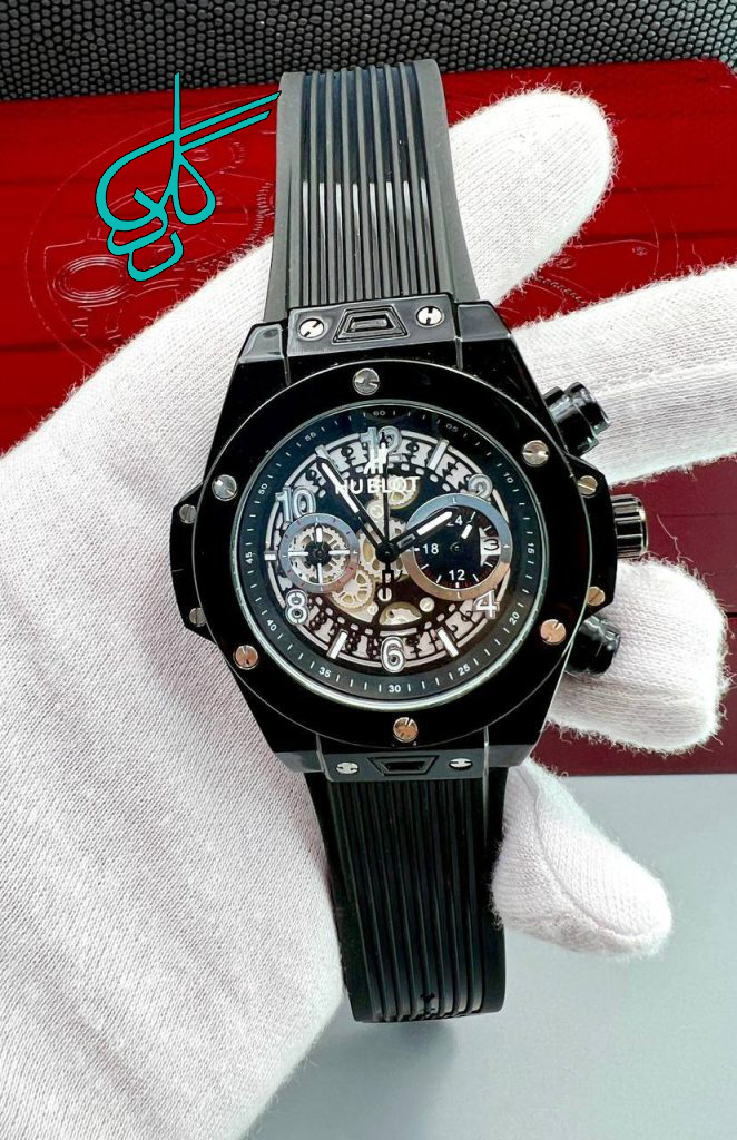 خرید ساعت مردانه هابلوت سه موتور فعال کیفیت عالی بند رابر در رنگ بندی متنوع کد 1922521 - ردگل