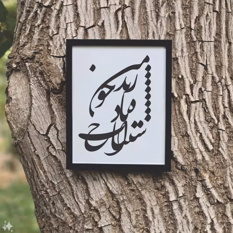 تابلو مدل شعرچاوه زنده باد اشتباه خوب من بهرام | کالا مکس
