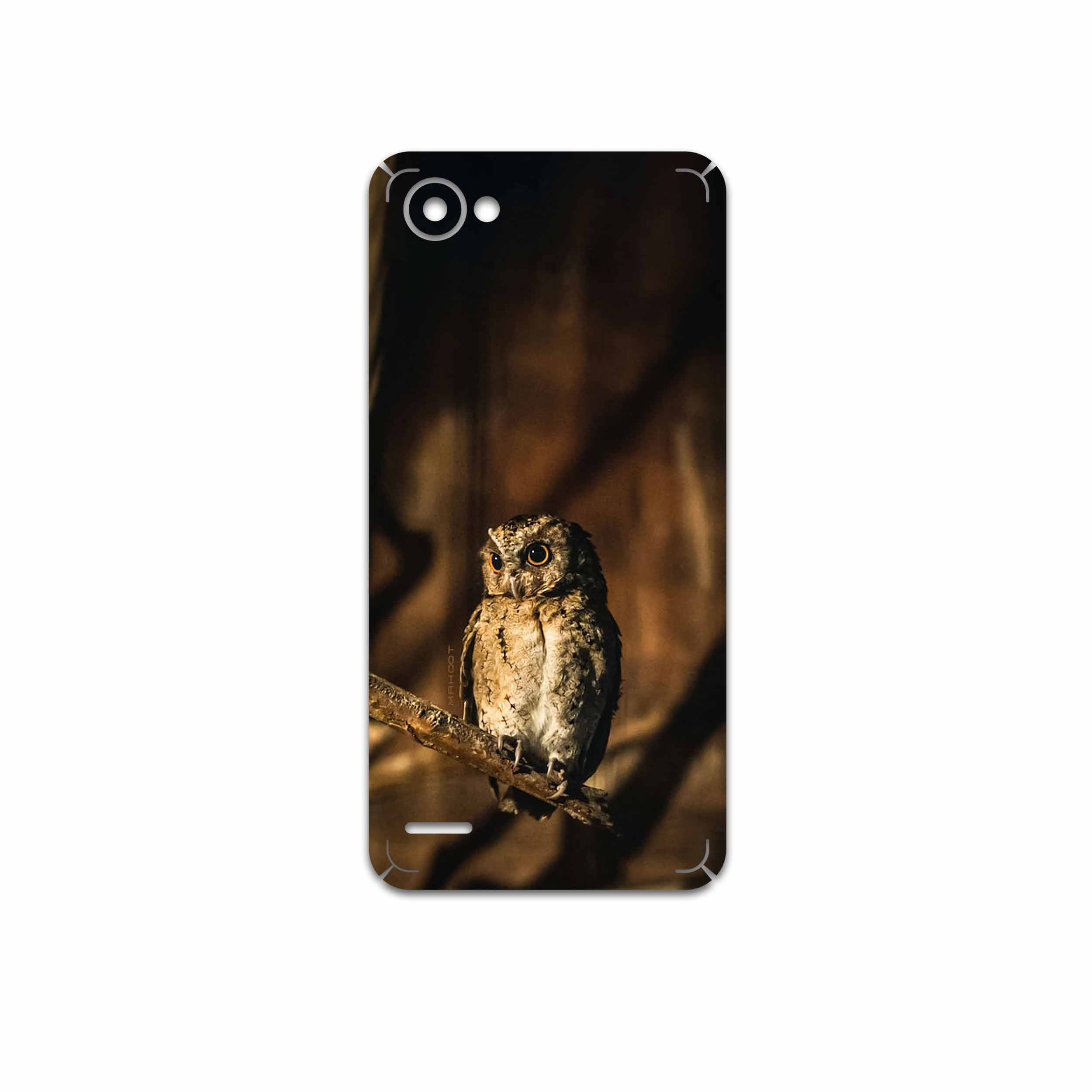 برچسب پوششی ماهوت مدل Owl مناسب برای گوشی موبایل ال جی Q6