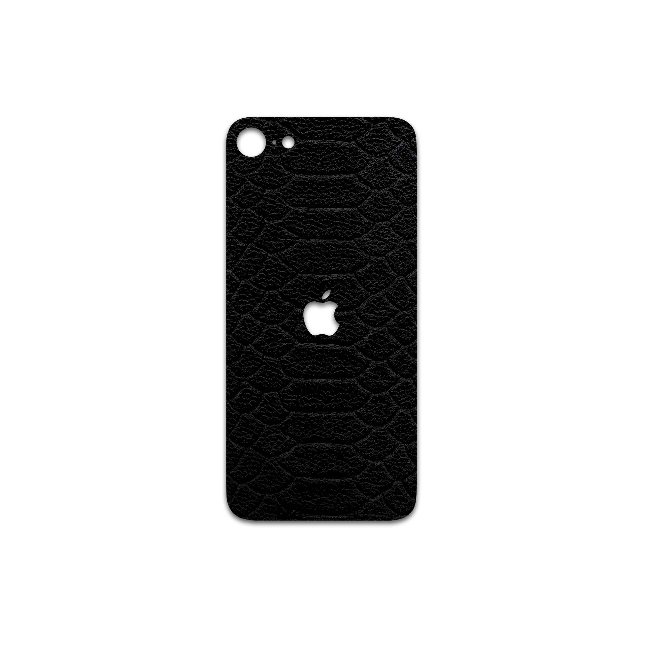 برچسب پوششی ماهوت مدل Black-Snake-Leather مناسب برای گوشی موبایل اپل iPhone SE 2022