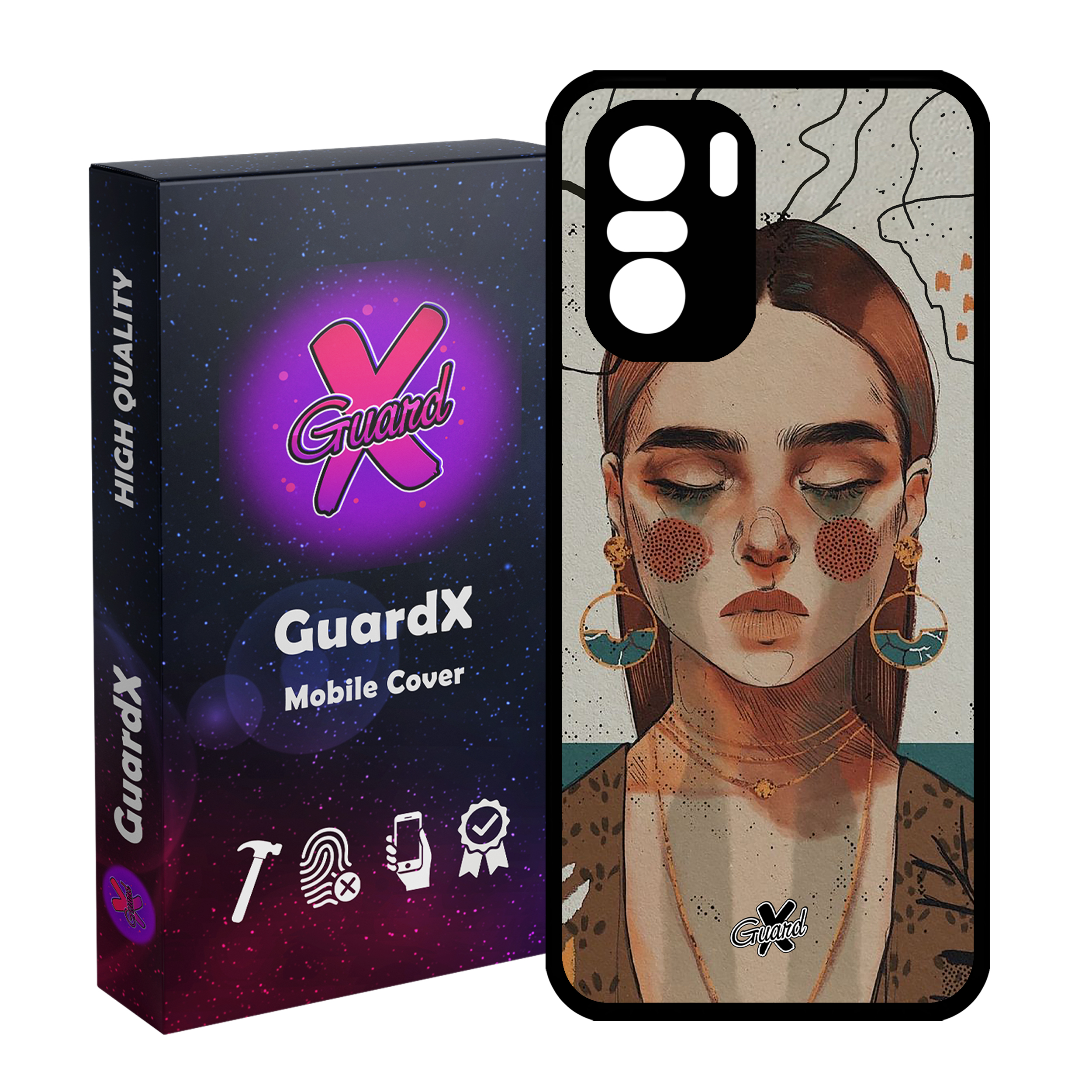 کاور گارد ایکس طرح دختر مدل Glass10318 مناسب برای گوشی موبایل شیائومی Poco F3/MI 11X/MI 11X Pro/Redmi K40/K40 Pro