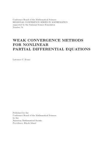 خرید و دانلود نسخه کامل کتاب Weak convergence methods for nonlinear partial differential equations