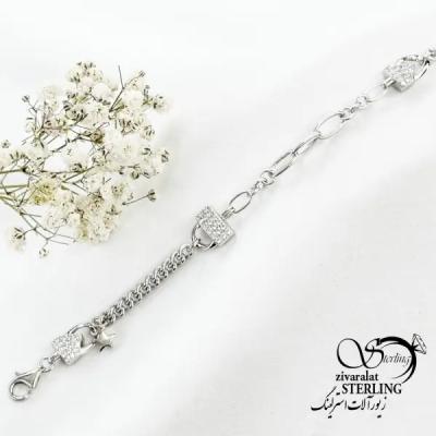 دستبند نقره کلاسیک با عیار925 کد 18484