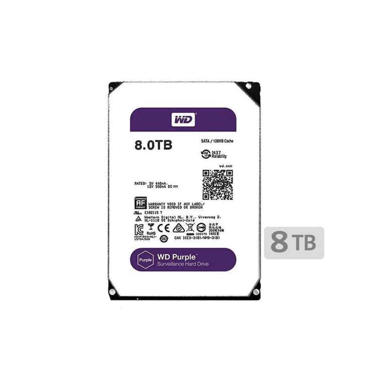 هارد دیسک اینترنال وسترن 8T Purple WD