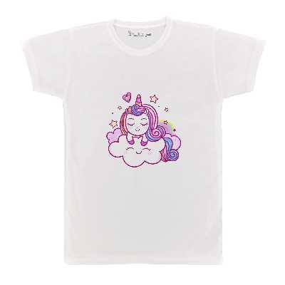 تی شرت بچگانه پرمانه طرح یونیکورن تک شاخ کد pmt.637