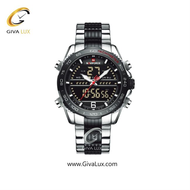 ساعت مچی مردانه بند استیل ناوی فورس (نیوی فورس) NF9195 S/B/B