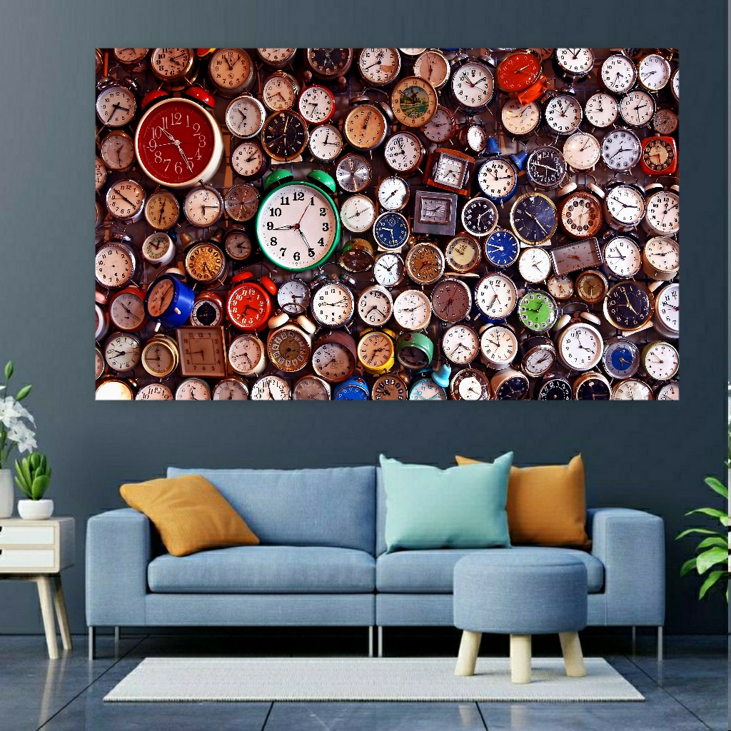 تابلو بوم طرح ساعت قدیمی مدل SDB316