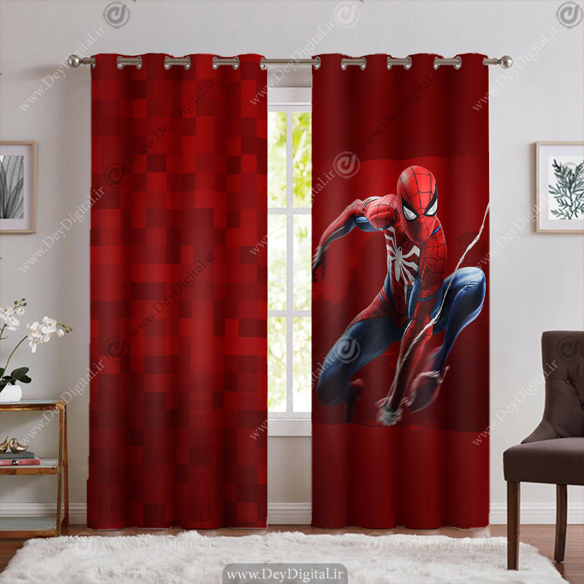 پرده اتاق پسر طرح اسایدرمن PK-6721