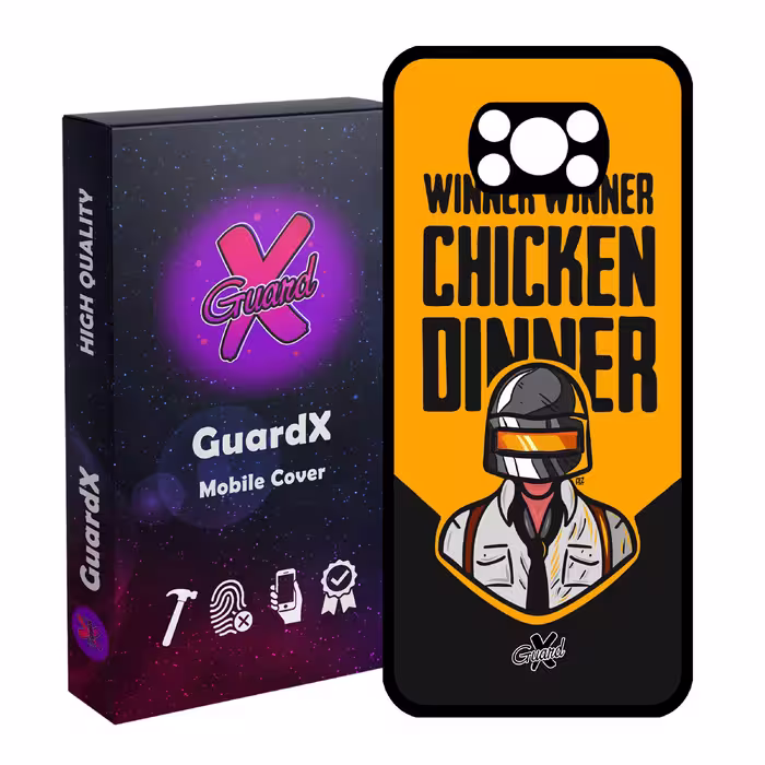 کاور گارد ایکس طرح Pubg مدل Glass10182 مناسب برای گوشی موبایل شیائومی Poco X3 / Poco X3 NFC