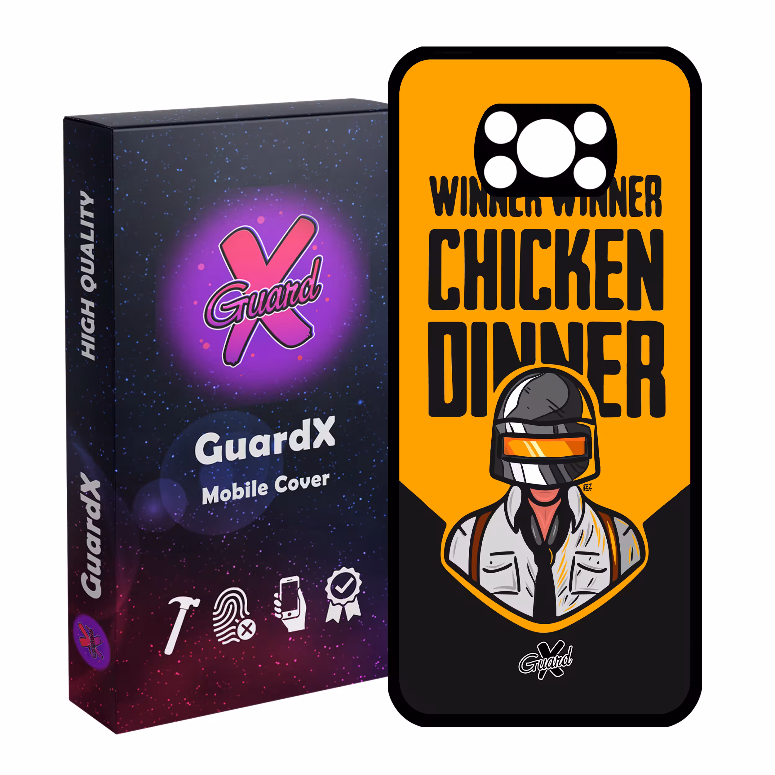 کاور گارد ایکس طرح Pubg مدل Glass10182 مناسب برای گوشی موبایل شیائومی Poco X3 / Poco X3 NFC