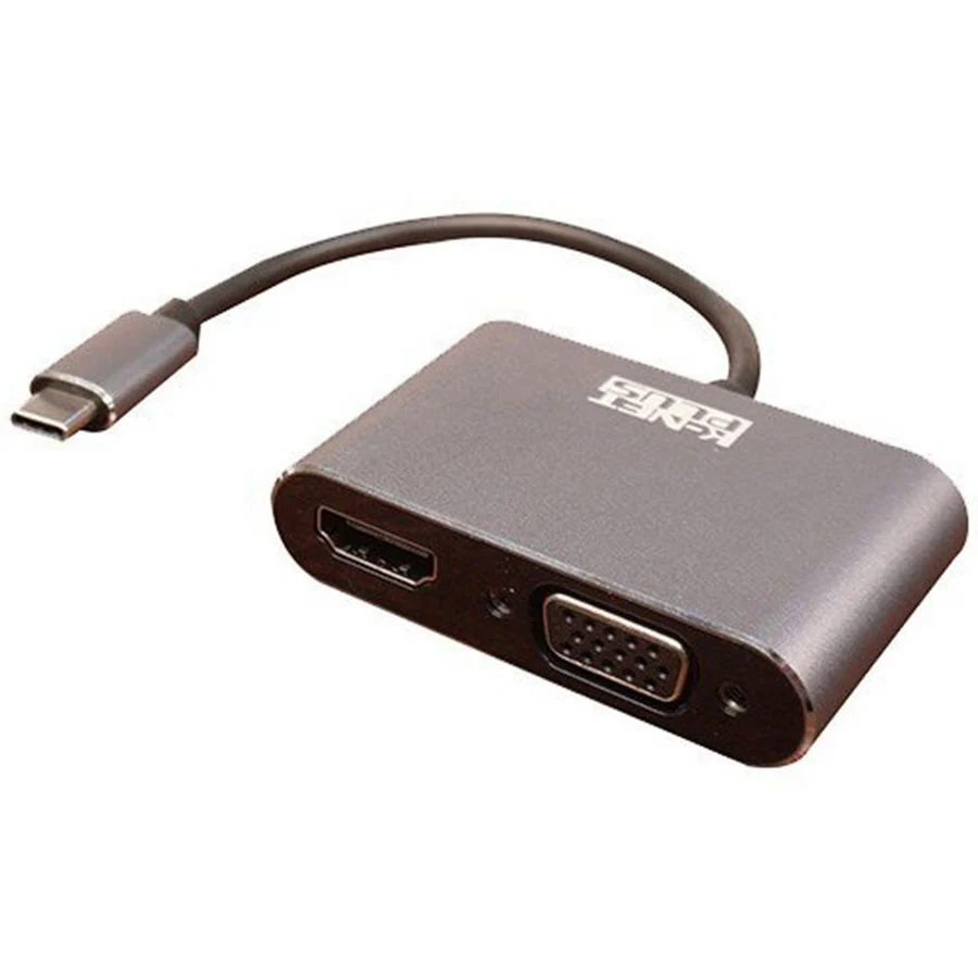 تبدیل Type-C به HDMI و VGA کی نت پلاس مدل KP-COCM2HV02