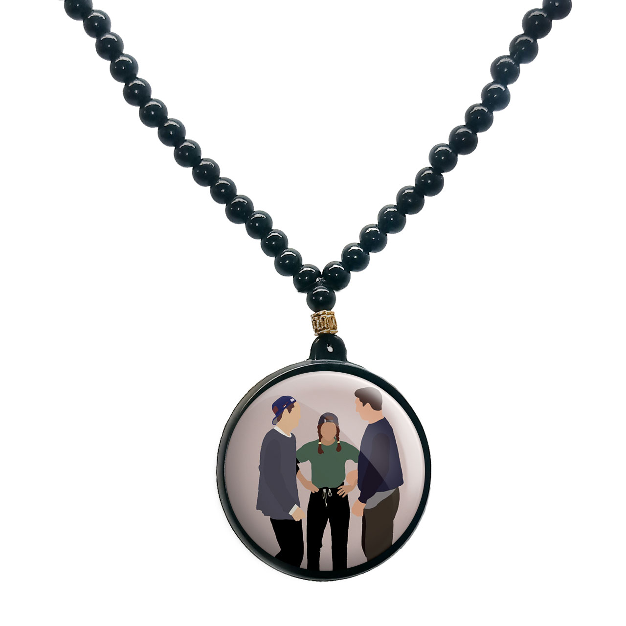 گردنبند پرمانه طرح فرندز کد pmd.18906 مدل دو طرفه