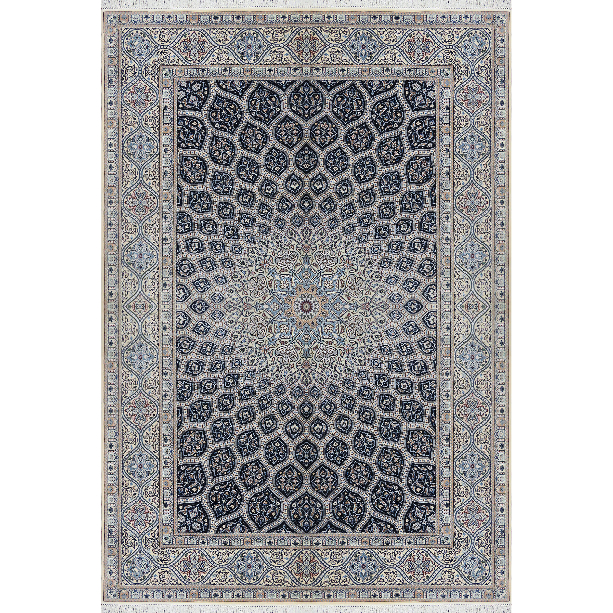 فرش دستبافت شش متری مدل نایین کد ۷