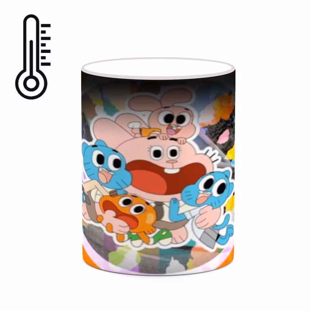 ماگ حرارتی کاکتی طرح کارتون The Amazing World Of Gumball مدل mgh23385