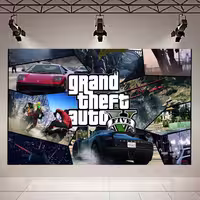 تابلو شاسی طرح GAME مدل GTA V کد AR6650 | دنیای قاب